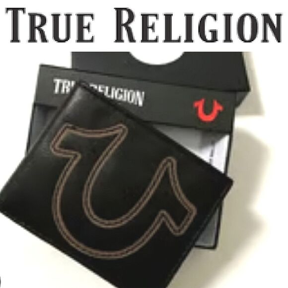 True Religion Horseshoe Stitched Bifold Wallet - Picture 1 of 7